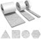 Brevanza 3 Rollos Fieltro Adhesivo Muebles (100cmx10cm, 100cmx5cm, 100cmx2cm), Protector Pared para Sillas, Deslizadores de Fieltro para Sillas, Almohadillas de Fieltro Autoadhesivo Gris