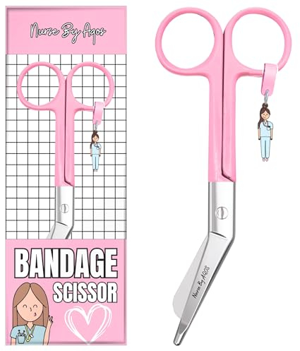 Nurse By Aqos - krankenschwester zubehör - Nurse Accessories - krankenschwester - Krankenschwester schere - Nurse Gadgets - Schere Krankenschwester (Rosa)