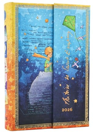 2026 Saint-Exupéry, The Little Prince (Embellished Manuscripts Collection) Mini 12-month Day-at-a-Time Hardcover Flexi Dayplanner 2026 (Wrap Closure)