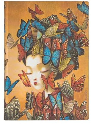 Paperblanks | Madame Butterfly | Flexi a copertina morbida | Midi | Righe