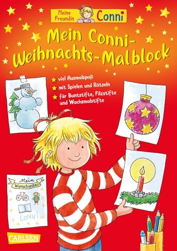 Mein Conni Weihnachts-Malblock: Für Kindergartenkinder ab 3 Jahren mit großflächigen Ausmalbildern, Spielen und Bastelvorlagen für die Adventszeit und Weihnachten