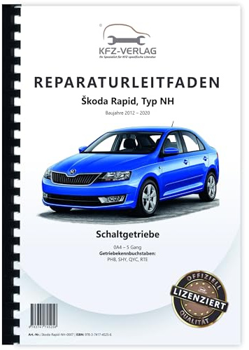 SKODA Rapid Typ NH (12-20) 5 Gang Schaltgetriebe 0A4 Kupplung Reparaturanleitung