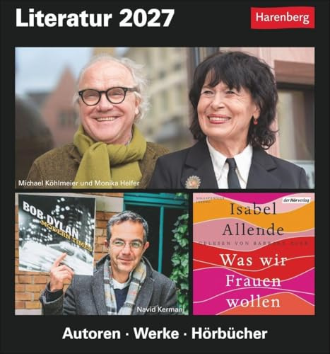 Literatur Tagesabreißkalender 2027 - Kulturkalender - Autoren, Werke, Hörbücher: Tischkalender für jeden Tag mit den Größen der Literatur. ... Abreißen mit Literatur-Quiz für Bibliophile