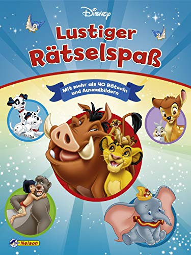 Disney Klassiker: Lustiger Rätselspaß: Mit mehr als 40 Rätseln und Ausmalbildern