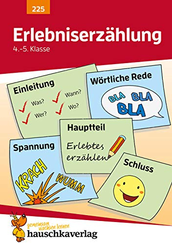 Deutsch 4./5. Klasse Übungsheft - Erlebniserzählung: Erzählungen und Texte schreiben für den Übertritt. Wie im Unterricht: Erklärungen mit Übungen und Lösungen