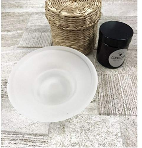 TrAdE shop Traesio PIATTINO Ricambio Porta Sapone in Vetro Satinato 11CM Bagno Accessori