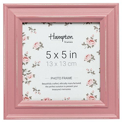 Hampton Frames Paloma PAL301955P Cadre photo carré vieilli Rose 13 x 13 cm