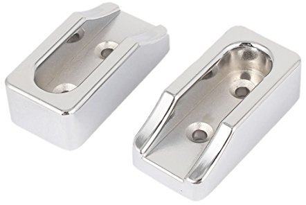 Aexit 2 Eisenwaren Stk Silber Schrankrohrlager Fenster-Zubehör Schrankrohraufhänger Kleiderstangenaufhänger