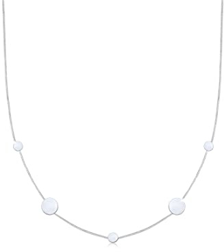 Elli Halskette Damen Plättchen Anhänger Filigran 925 Silber