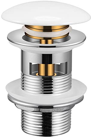 Hapilife Bonde de lavabo moderne en laiton chromé pour lavabo de salle de bain