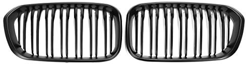 AAlamor Kühlergrill für BMW F20 F21 1er-Serie 15–17, Mattschwarz