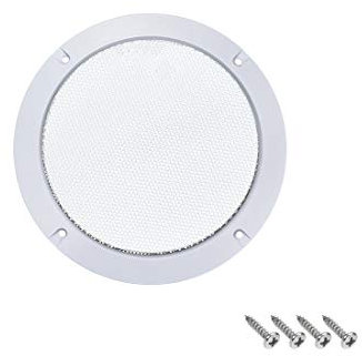 sourcing map 4 Speaker Grill Mesh Decorative Circle Woofer Guard Protector Cover Audio Accessories White