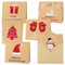FEPITO 30Pcs Frohe Weihnachten Grußkarten Kraft Karte Weihnachtskarten mit Umschlägen und Aufklebern, 4,72 x 3,95 Zoll