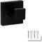 ECENCE 1x Handtuchhaken Edelstahl 304, Handtuchhalter für Handtücher, Bademantel, Kleider, Universalhaken, Wandhaken zur Wandmontage Schwarz