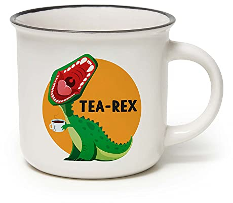 Legami Cup-Puccino Tea Rex Tazza, Porcellana Bone China, Multicolore, 350ml