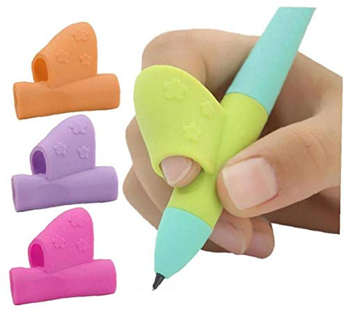 1pc Pencils Handle The Right Hand Helps Children Learn To Hold The Pen And Write Posture Correction Pencil Grips Loops Random Color