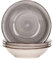 vancasso Serie Bella Juego de Platos de 4 Piezas Platos Hondos para Sopa, Ensalada, Vajillas de Gres Esmaltada Retro, Gris
