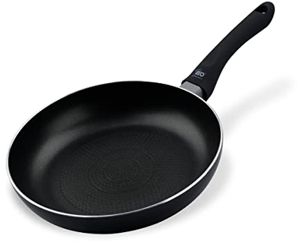 ELO Smart Life Bratpfanne Ø 20 cm mit Wabenboden, Pfanne mit Öl-Dosiersystem, geeignet füralle Herdarten, Aluminium, Schwarz,