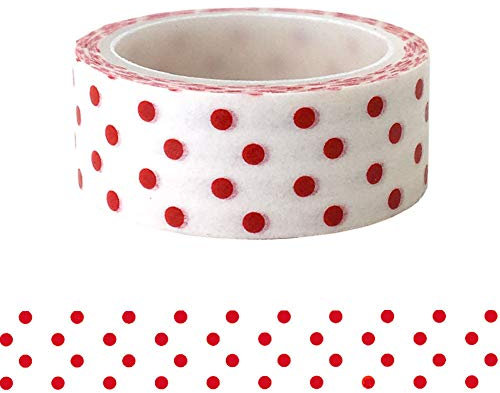 Ototon Washi Tape Klebeband Motiv Punkte Masking Tape Dekoration Zubehör für Kinder Handwerk Scrapbooking Tagebuch 10 Stück