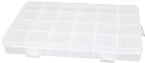 MroMax Caja de almacenamiento de componentes - Contenedores de componentes electrónicos de plástico, cajas de herramientas, 18 rejillas de 230 x 118 x 42 mm, 1 unidad