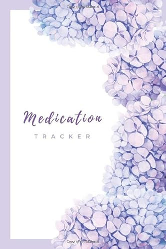 Medication Log Book: Premium Personal Medication Tracker Diary For Women Men Kids with Purple Violet Flower Cover. Medicine Tracker. You Can Easily ... (Simple & Easy to use Health Log book)