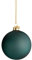 Holmegaard, Designer Weihnachtskugel aus mundgeblasenem Borosilikatglas in Dunkelgrün, Ø8 cm