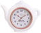 White And Rose Gold Teapot Shaped Kitchen Clock | Modern Wall Mounted Analogue Kettle Wall Clock | 'Happiness Is Homemade' - 28cm