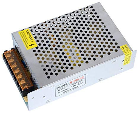 DC 12V 8.5A Power Supply Universal Regulated Switching AC to DC Converter AC100V/240V Transformer Driver Adapter for LED Strip Light, CCTV Camera Security System, Radio, Computer Project