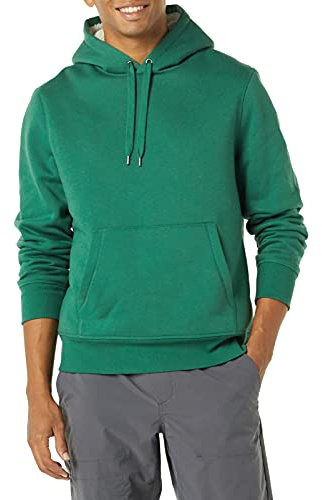 Amazon Essentials Herren Kapuzenpulli mit Sherpa-Futter, Grün, XL