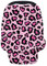 Binienty Housse d'allaitement multi-usage pour bébé, chaise haute/panier/poussette, imprimé léopard rose à rayures