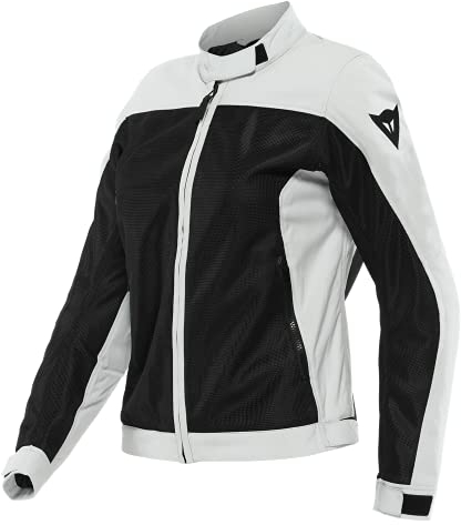 Dainese Sevilla Air Lady Tex Jacket, Motorradjacke Sommer, Damen, Schwarz/Glacier-Gray, 40