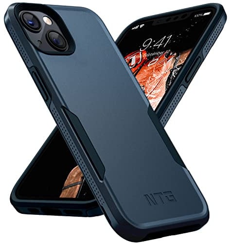 NTG Military Shockproof iPhone 14 Case, iPhone 13 Case [2 Layer Structure Protection] [Military Grade Anti-Drop] Hard Slim iPhone 14/13 Phone Case,Shockproof Protective Phone Case for iPhone 14/13