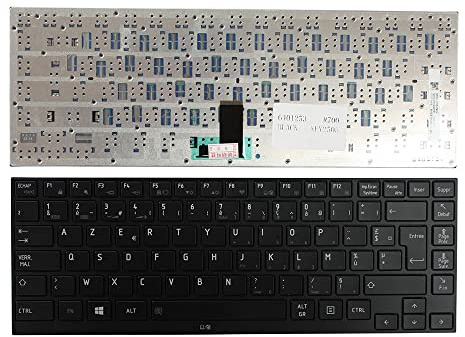 Power4Laptops Francese Telaio Nero Nero Tastiera Sostitutiva per Portatili Compatibile con Toshiba Portege R700-S1331