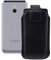 Suncase Funda de piel original compatible con Alcatel 3082x, color negro