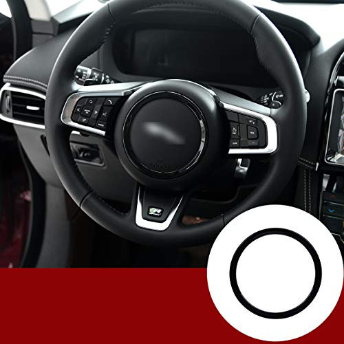 Lenkrad-Ring-Emblem, Dekoration, Aufkleber, Aufkleber für Jaguar XFL E-PACE XEL F-PACE, ABS-Lenkrad-Panel-Rahmen