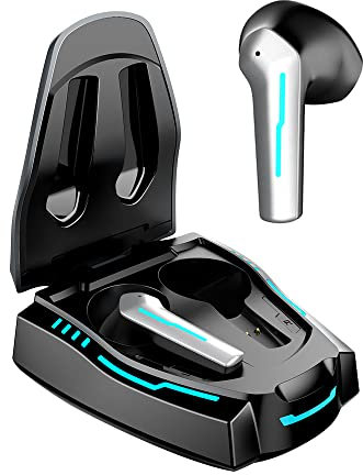 RANZAH T2 Gaming Wireless Headphones, Touch control, Bluetooth Auto Pair, IPX5 Waterproof Earphones Dual Mode Led Display HiFi Sound Noise Cancelling Gaming Earbuds, Built in Mic, 25hrs Play time
