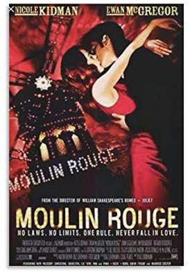 Moulin Rouge Poster Dekorative Malerei Leinwand Wandposter und Kunstbild Druck Moderne Familie Schlafzimmer Dekor Poster 20 x 30 cm Moulin Rouge Poster Leinwand Kunst Poster Bild Mod