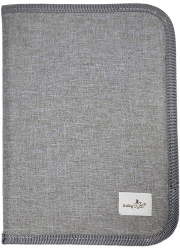 Baby Dyoli Porte-Documents Pour Bébé | Organisateur Pratique Pour Documents Familiaux | Cadeau Pour Les Nouveau-nés | Conception Unisexe et Durable | Accessoire Essentiel Pour Les Parents (Gris)