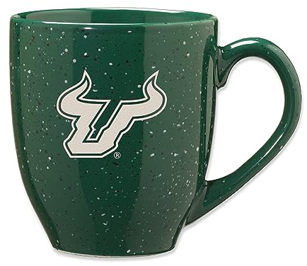 Rico Industries NCAA Mississippi Rebels – Ole Miss Primary 473 ml Team Color Lasergravur gesprenkelte Keramik-Kaffeetasse