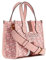 GUESS Silvana Two Compartment Mini Tote Apricot Rose Logo