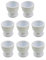 Lot de 8 coquetiers en porcelaine blanche et céramique blanc crème pour servir et profiter de vos œufs de petit-déjeuner