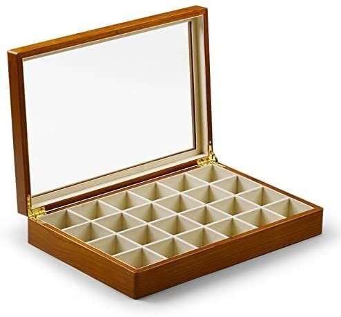 Schmuckschatulle aus Massivholz, multifunktionale Schmuckaufbewahrungsbox, Aufbewahrungsbox für Halsketten, Anhänger, Ringe, Schmuckdisplay-Aufbewahrung (C)
