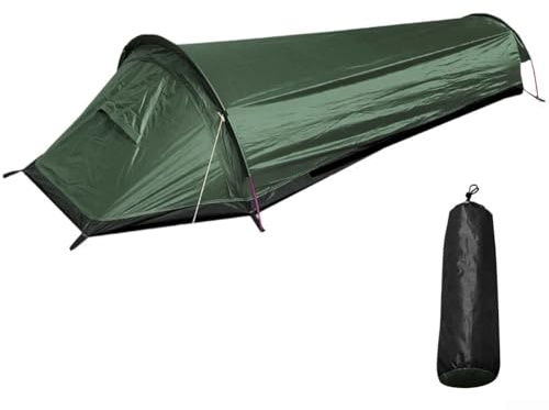 HOHOVYVY Tienda de campaña, Tienda para 1 persona, Tienda ultraligera, Tienda ultraligera de mochila para acampar en la naturaleza Tienda compacta individual para exteriores (verde)