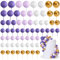 Bouiexye 75 Pieces Cake Balls Topper Decorations Foam Cupcake Topper Mini Balloon Cake Topper Balls Cake Picks for Cake Deco Birthday Party Wedding（Purple, Light Purple,Gold, White）