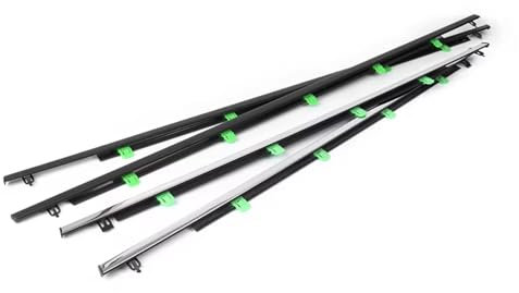 eglci Tiras Sellado Goma Coche Compatible con CRV 2007 2008 2009 2010 2011 Burlete De Ventana De Automóvil Cinturón De Sellado Burletes De Clima Moldura Exterior 4 Piezas Sellos De Ventana Automotriz