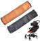 2 Stück Kinderwagen Griffbezug,Baby Kinderwagen Griff Abdeckung, Leder Kinderwagen Griff,Kinderwagen Griffabdeckung,Wasser und Staubdicht,Passend für die meisten Kinderwagen (Schwarz + Braun)