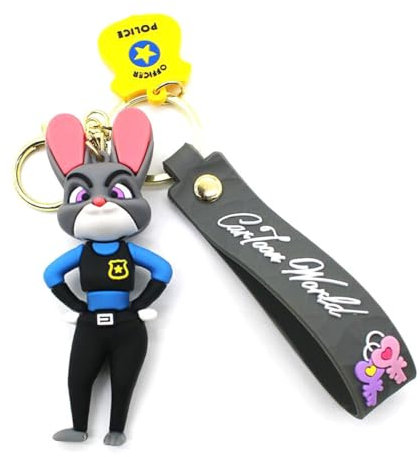 AMAZOC Zootopias Judys Hopps Porte-clés de voiture avec breloque pour téléphone, Multicolore, taille unique