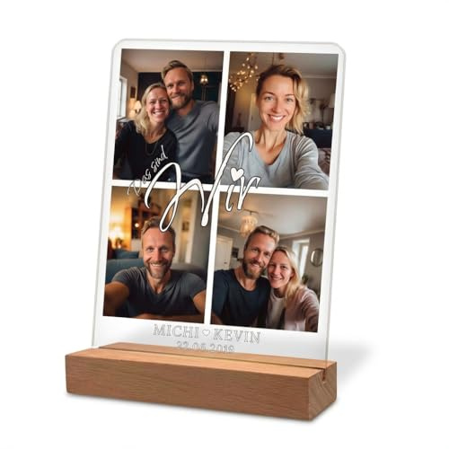 Yuweli Fotogeschenke | Personalisierte Geschenke für Frauen Männer | Geschenk für Ihn Sie | Partner Geschenkidee mit eigenem Foto | Geschenke für Ihn Sie | Das sind Wir | Acrylglas