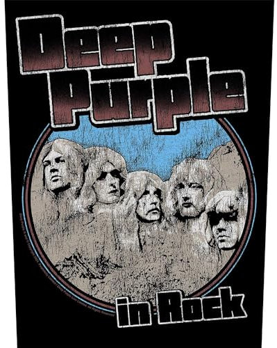 Deep Purple in Rock Band Aufnäher auf der Rückseite, schwarz