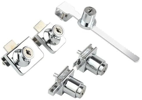 Vetrina in vetro con serratura a H, tre pezzi, for mobili da ufficio, serratura for cassetti, ferramenta for mobili, 1 pezzo(H-no open)